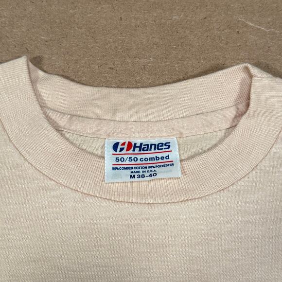 Vintage 1982 MASH 4077th Goin Home T Shirt U.S. Army Graphic Tee Tan Size S - Picture 5 of 8